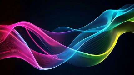 Abstract Colorful Wave Design Graphic
