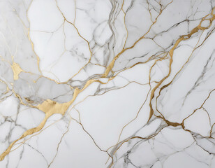 Fototapeta premium Elegant White Marble Gold Veins Luxury Texture Background