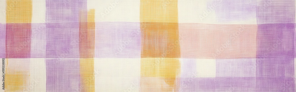 Poster Soft pencil strokes create a pastel grid pattern with subtle hues and textures for an artistic ambiance