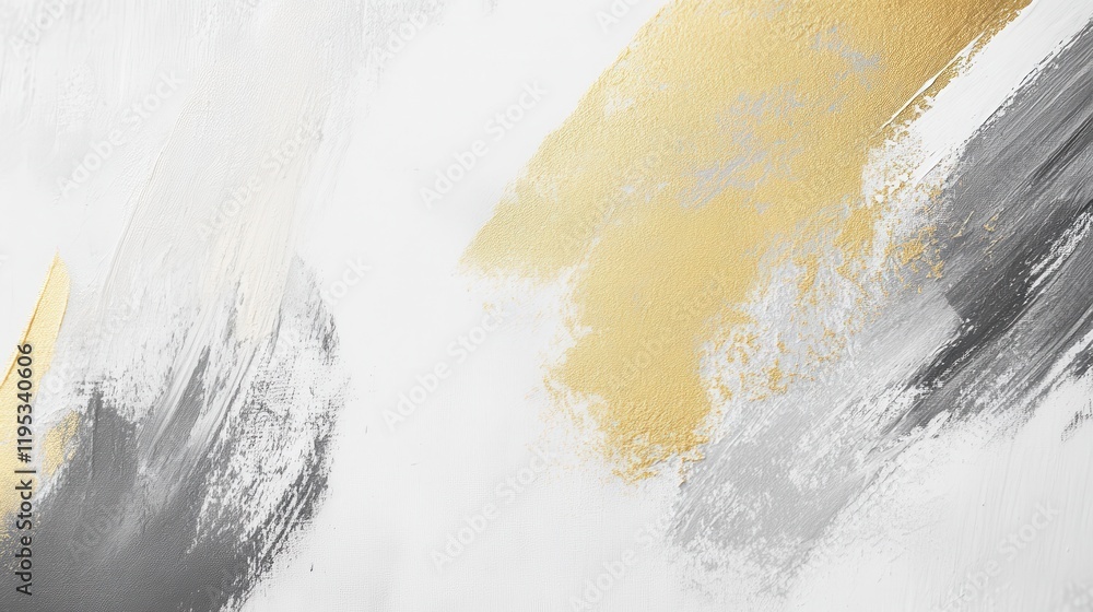 Poster elegant minimalist canvas artwork created using soft pencil strokes and subtle gold accents on a whi