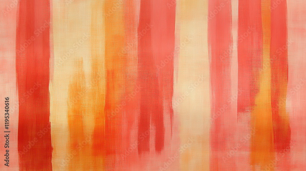 Aufkleber radiating brushstrokes in amber and coral hues create an abstract sense of warmth and beauty in mini