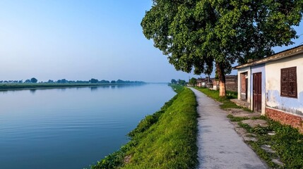 Fototapeta premium Peaceful Canal Scene