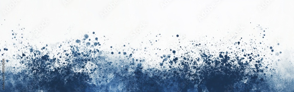 Poster halftone design featuring ocean blue fading into soft hues for artistic expression and tranquil ambi