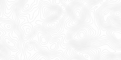 Abstract Vector geography landscape Topo contour map on white background, Topographic contour lines. Seamless pattern with lines Topographic map. Geographic mountain relief diagram line wave carve.