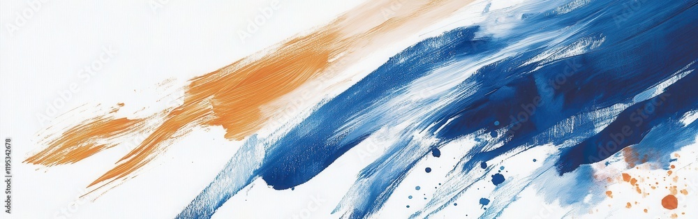 Aufkleber elegant pencil strokes create dynamic patterns with uneven blue hues amid warm golden accents
