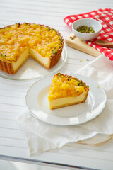 Fresh and delicious pies with filling