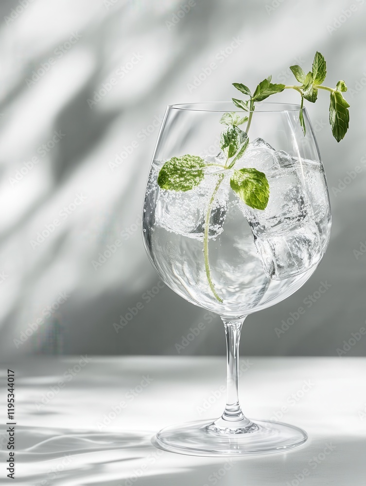 Aufkleber close-up view of refreshing lemonade served with ice for a perfect summer experience