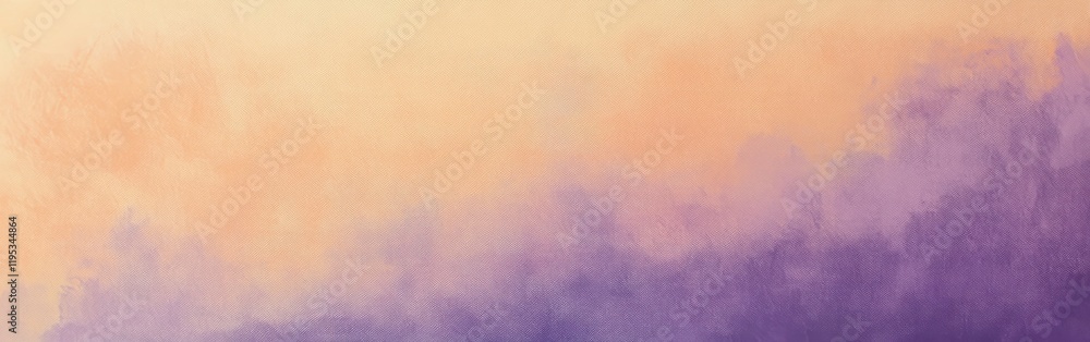 Fototapete Smooth gradient transitioning from soft lavender to warm peach creates a calming abstract background for creative projects
