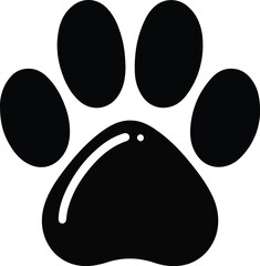 Cat paw vector silhouette