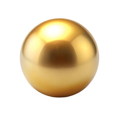 Golden ball isolated on transparent background