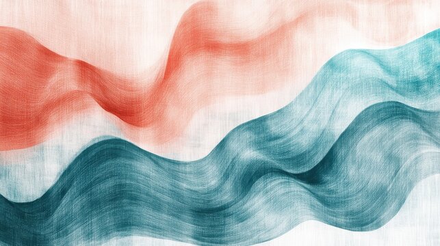 Soft flowing abstract pencil strokes in warm and cool tones create a serene visual experience for the viewer in an artistic composition