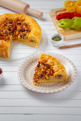 Delicious and juicy pie with filling