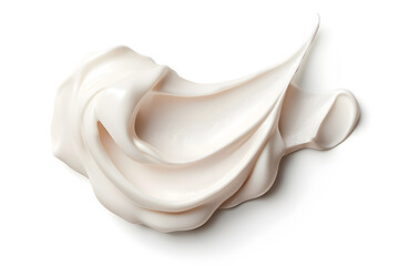 3d realistic whipped white cream or meringue isolated on white background. Meringue swirls, realistic bakery mousse