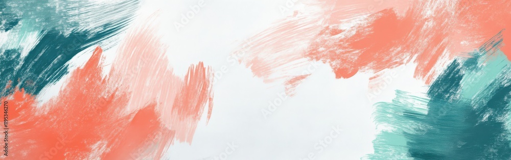 Poster abstract pencil strokes create a coral background with creative textures and vibrant colors for arti