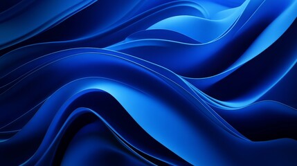 Fototapeta premium Dynamic Blue Abstract Waves - Modern Graphic Design