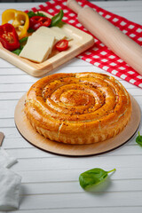 Delicious and juicy pie with filling