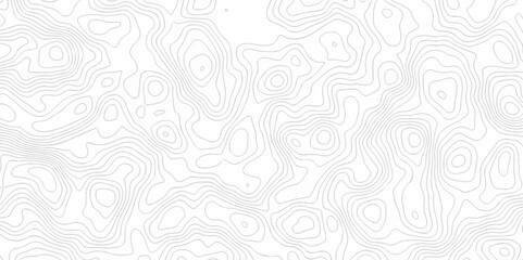 Abstract Vector geography landscape Topo contour map on white background, Topographic contour lines. Seamless pattern with lines Topographic map. Geographic mountain relief diagram line wave carve.