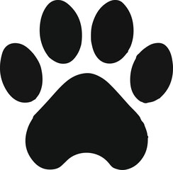 Cat paw vector silhouette © Shawon