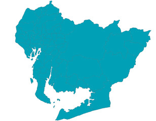 愛知県　地図　グリーン　イラスト