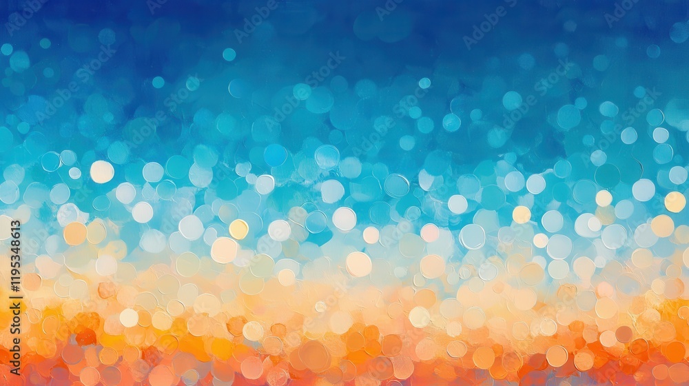 Leinwandbilder vibrant abstract composition featuring a gradient of colors blending in a lively, dynamic arrangemen