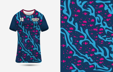 Sports jersey design for sublimation Printing. Customizable Jersey Design Background for Sublimation.