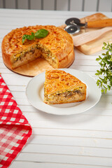 Delicious and juicy pie with filling