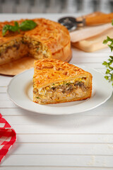 Delicious and juicy pie with filling