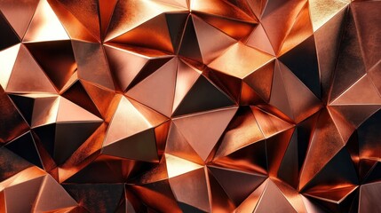 Obraz premium Abstract copper triangular background for design or art