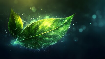 A whimsical life icon with a glowing green leaf symbolizing health or natural energy in simulation games.