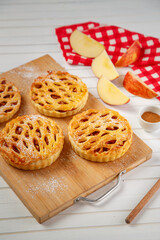 Fresh and delicious pies with filling