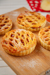 Fresh and delicious pies with filling