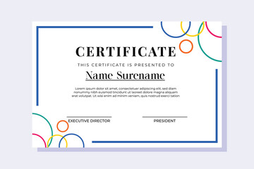 Design border line certificate template EPS 10