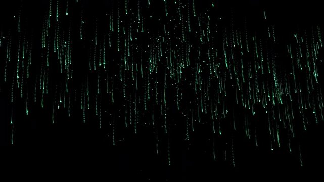 abstract binary code falling - AI background