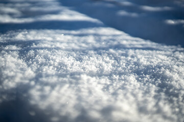 Macro photo of Snow Texture up-close