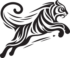 Stunning Tiger Silhouette Vectors