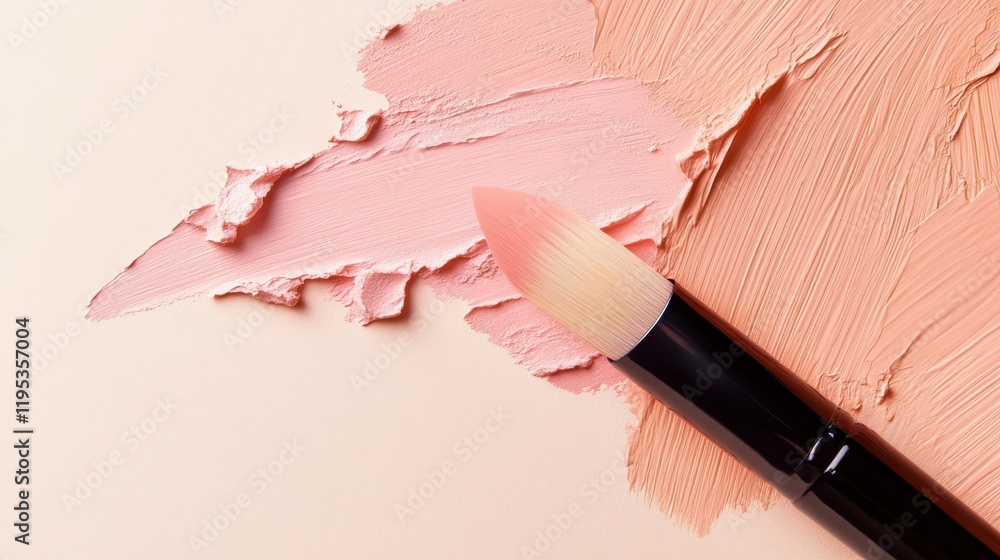Poster soft pencil strokes create a gradient texture with uneven roughness on a blending tool across a past