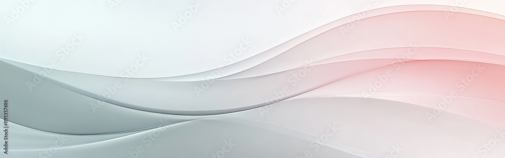 Poster smooth pastel gray and pink arcs create a calming visual effect in soft hues