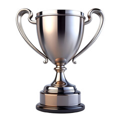 Fototapeta premium Silver trophy isolated on transparent background