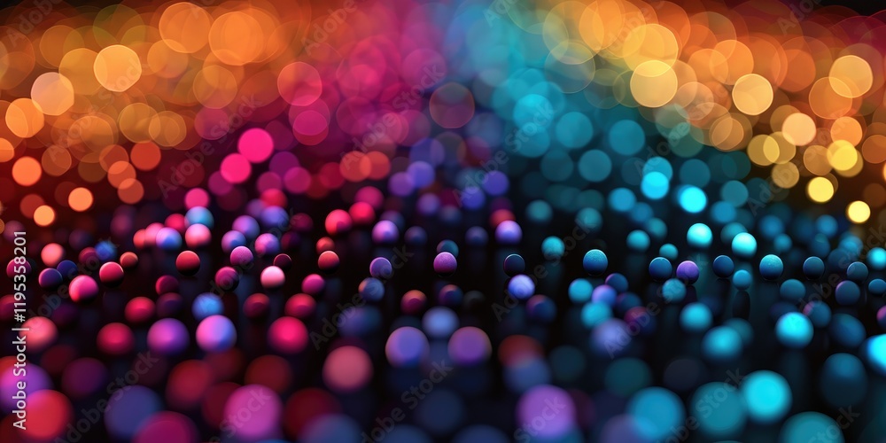  colorful bokeh abstract background with vibrant light patterns