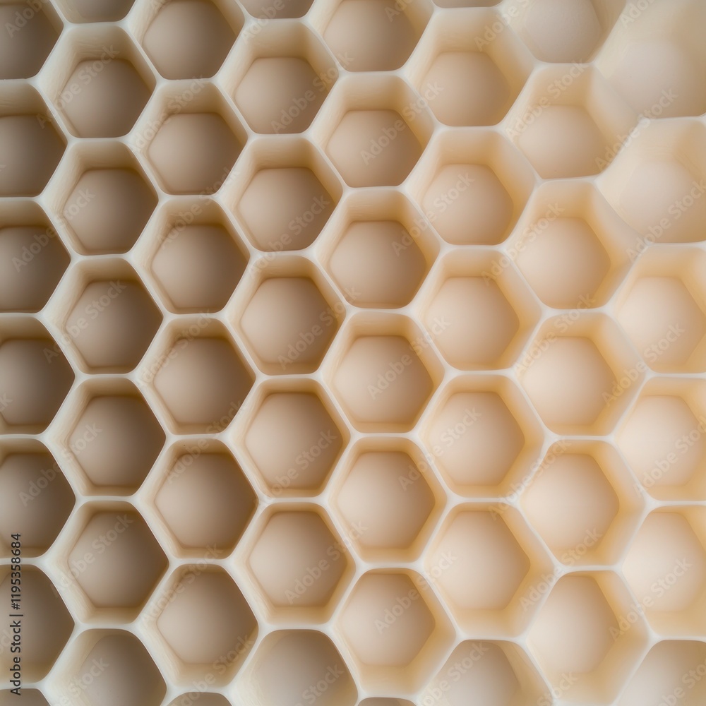 Poster abstract beige honeycomb pattern geometric hexagon texture background