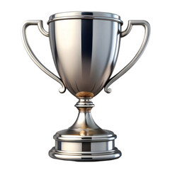 Fototapeta premium Silver trophy isolated on transparent background