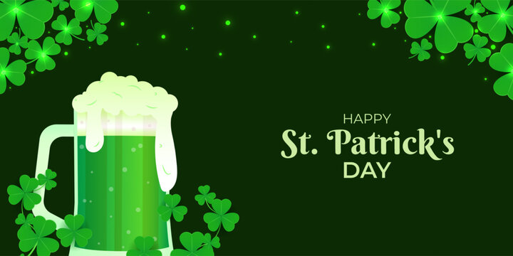 Vector illustration of Saint Patrick's Day social media template