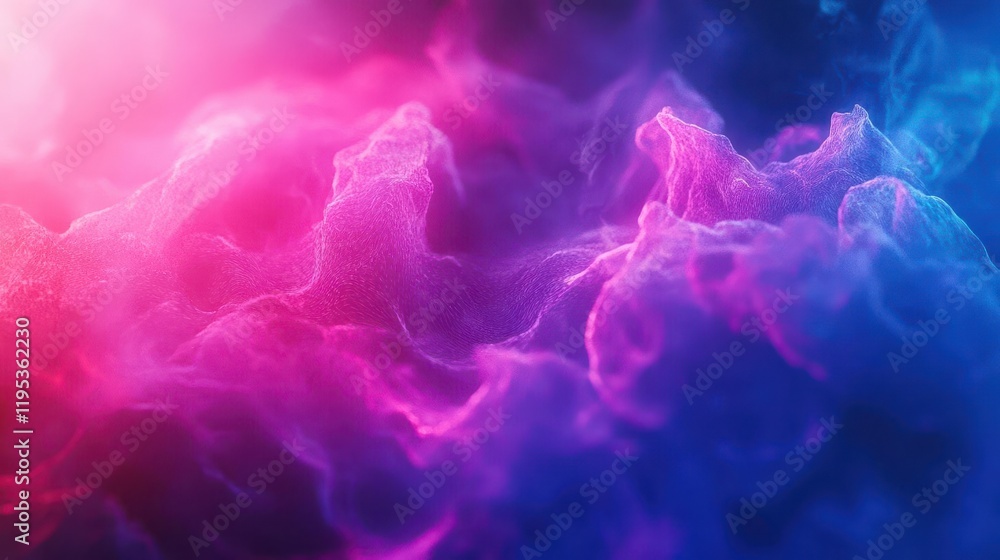 Poster gradient background flowing with neon colors, showcasing a smooth, grainy texture that creates a fut