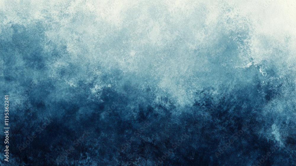 Poster gradient background featuring light blue rays fading into dark blue, textured with grainy noise, cre
