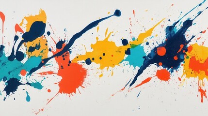 ink splashes and textured stains creating a dynamic composition reminiscent of spilled drinks, set against a crisp white background, evoking a playful artistic vibe