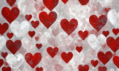 Colorful hearts in various shades on a light background create a cheerful and romantic atmosphere for celebrations and events. Valentine&rsquo;s Day, date, engagement, love, wedding, background