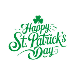 Fototapeta premium Stylish St. Patrick's Day Elegant Typography Vector Design.