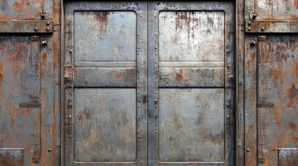 Rustic Industrial Metal Doors - Bold Architectural Design