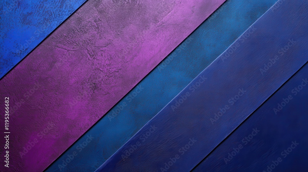 Aufkleber Modern striped background transitioning from blue to purple with textured layers for creative design projects