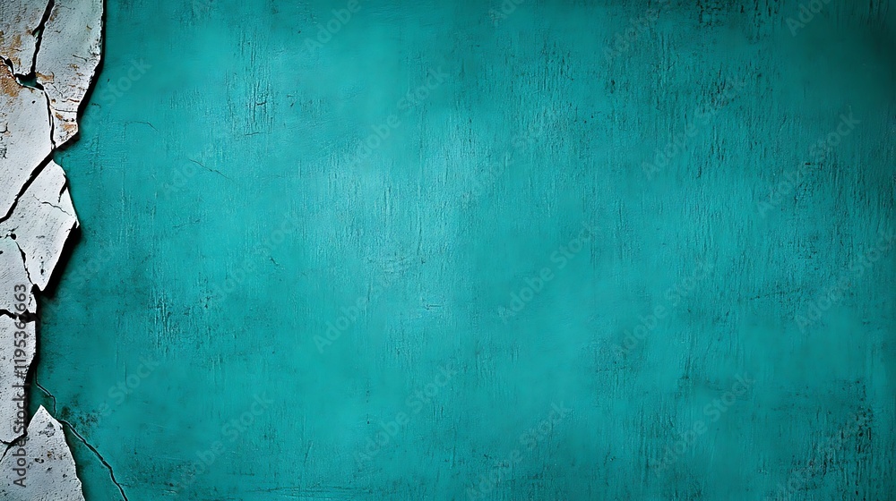 Poster Muted Turquoise Background with Faint Wave Patterns and Texture
